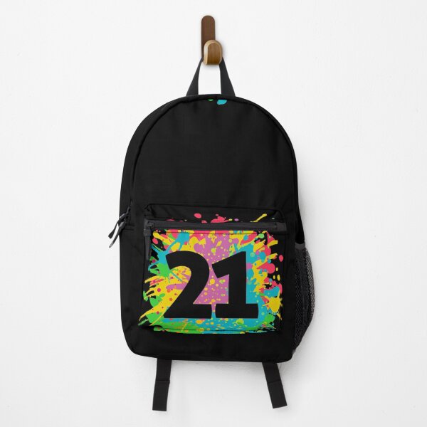 Item preview, 21st birthday, number 21 in paint splashes, team event design  designed and sold by iclipart.