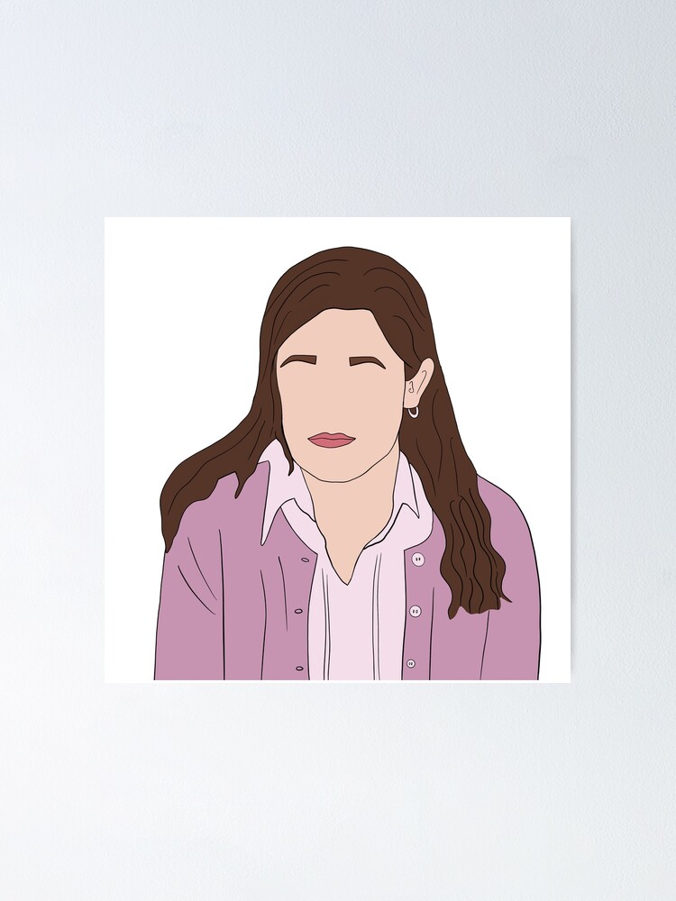 pam beesly digital portrait the office us Poster