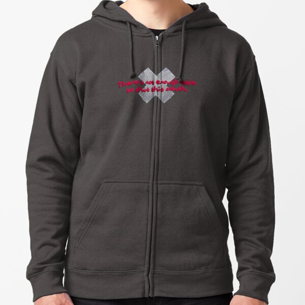 Not Enough Tape To Shut This Mouth - P!nk Design Zipped Hoodie