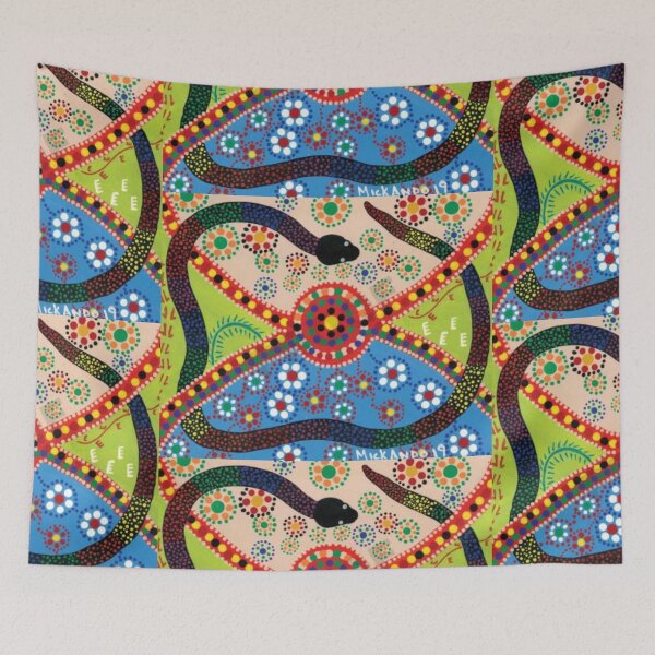 Item preview, One Tribe Protected by Rainbow Serpent designed and sold by MickAndoDesigns.