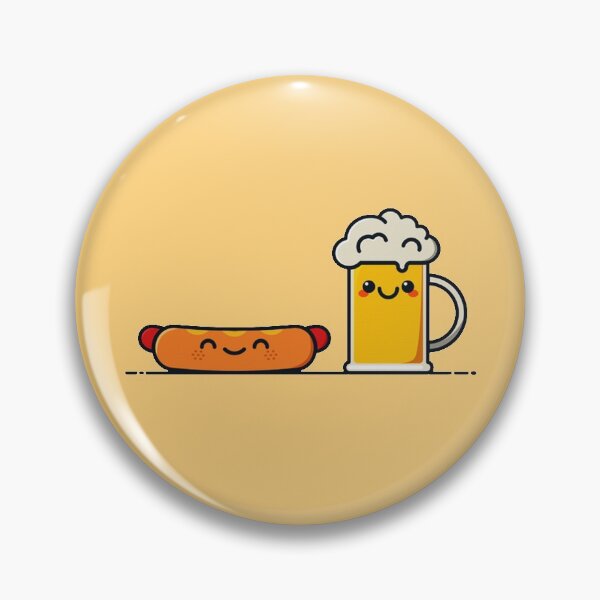 Item preview, Kawaii Foods, Hot Dog and Beer designed and sold by CuteThings-.