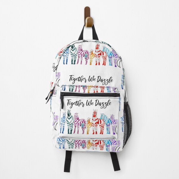 Item preview, Together We Dazzle Rainbow Zebras designed and sold by Blank Expectations.