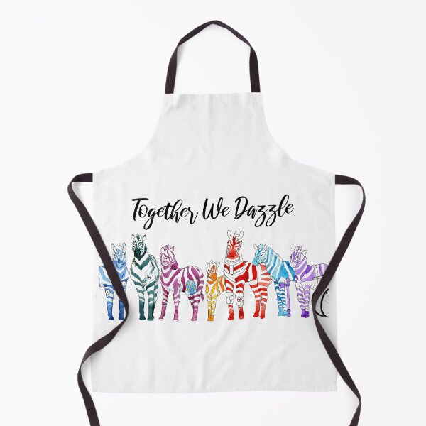 Item preview, Together We Dazzle Rainbow Zebras designed and sold by Blank Expectations.