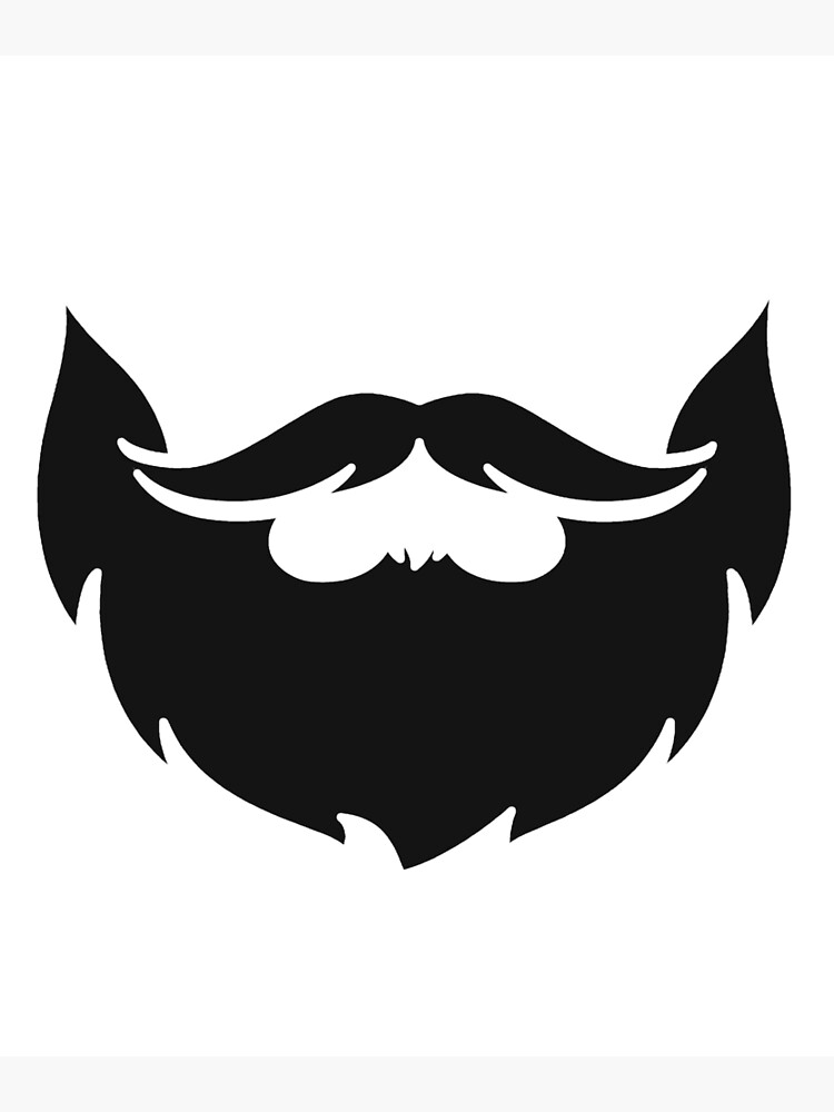 Beard Mustache Barber Facial Hair Stache Whiskers Black Shave Pictogram 