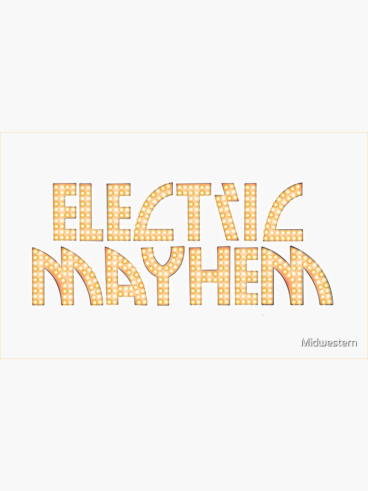 "Electric Mayhem" Sticker for Sale by Midwestern Redbubble