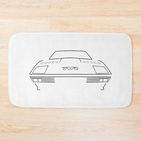 Item preview, TVR Tasmin 1980s classic sports car black outline graphic designed and sold by soitwouldseem.