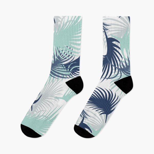Item preview, dark and blue palms,banana pink Tropical Palm pattern designed and sold by ELmezz.