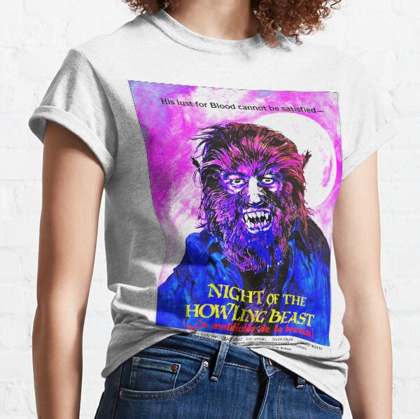 English-USA poster of La maldición de la bestia Classic T-Shirt