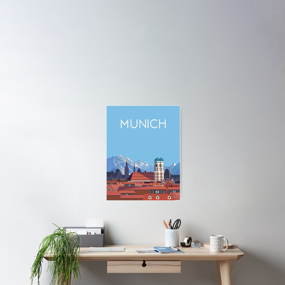 München Deutschland Stadtreiseplakat Poster