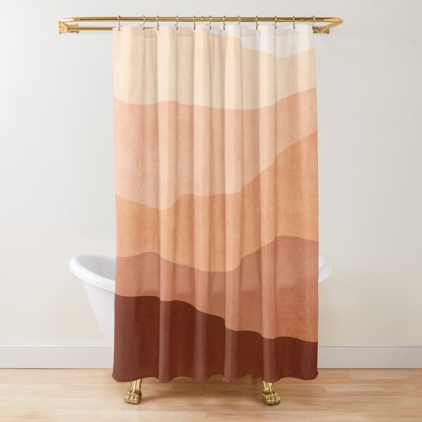 Abstract Ombre Sunset landscape Shower Curtain