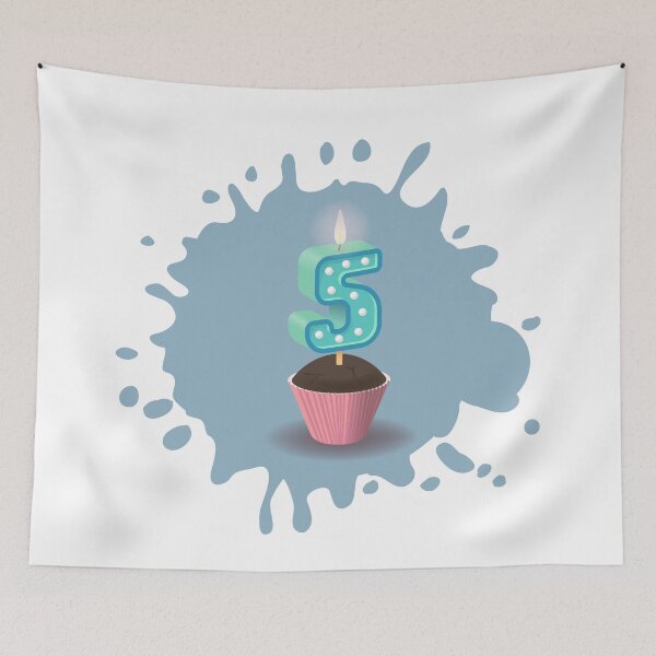 Item preview, Happy 5 birthday  number 5 muffin five years birthday card designed and sold by Urosek.