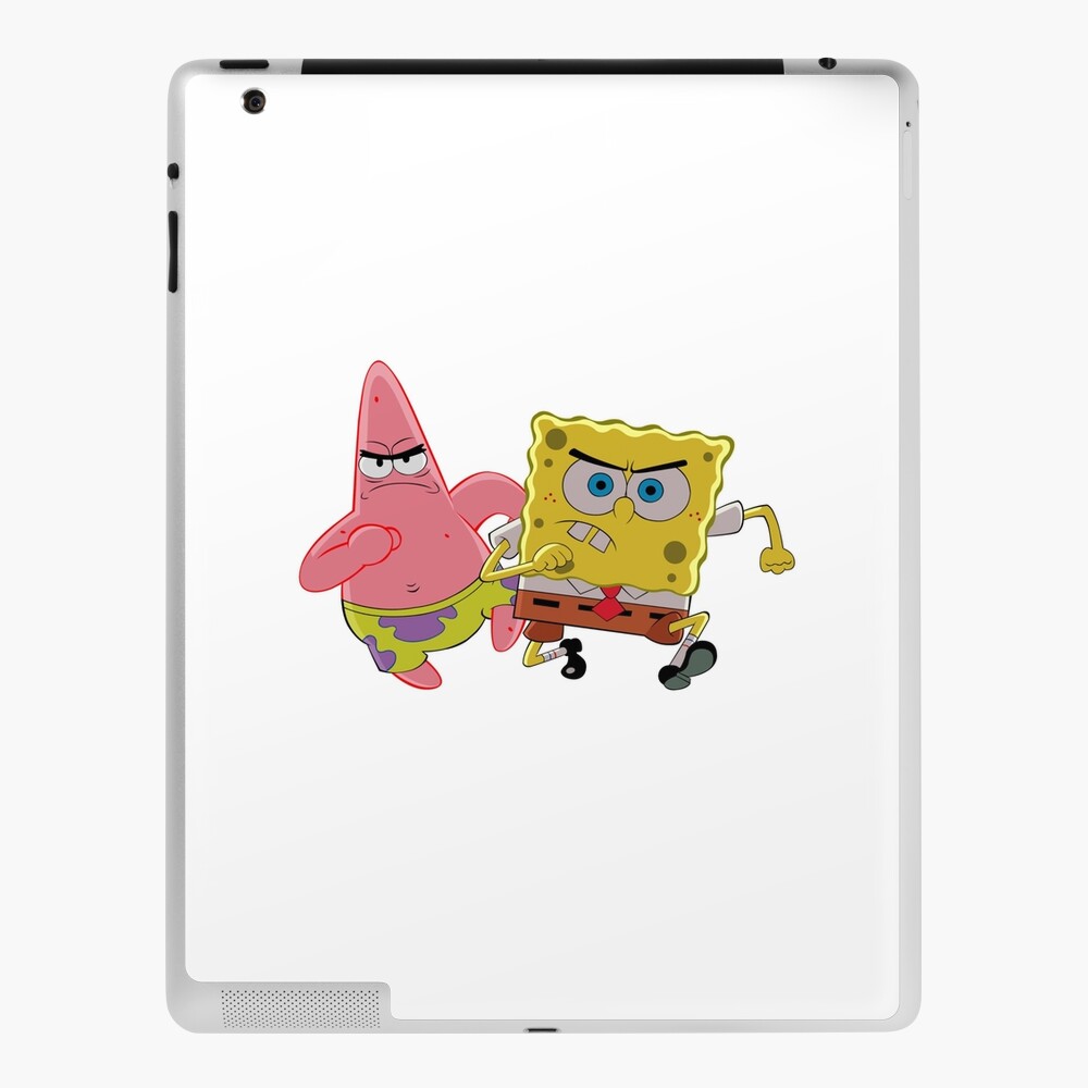 Spongebob Patrick Chasing Angry Meme Sticker Ipad Case Skin By Grace Cop Redbubble