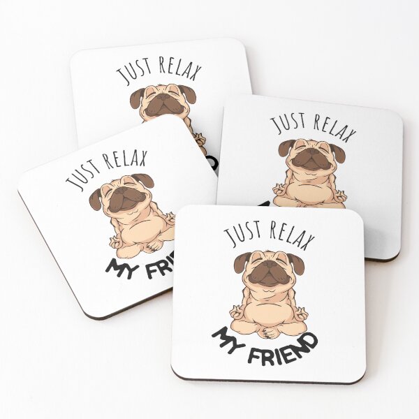 Item preview, relaxing yoga pug designed and sold by pirminio.