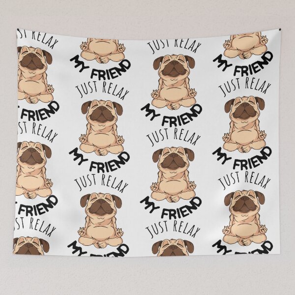 Item preview, relaxing yoga pug designed and sold by pirminio.