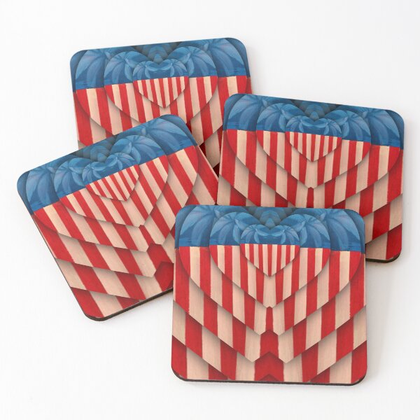 Item preview, HEART SHAPE IN RED WHİTE AND BLUE designed and sold by mister-john.