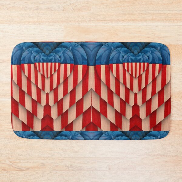 Item preview, HEART SHAPE IN RED WHİTE AND BLUE designed and sold by mister-john.