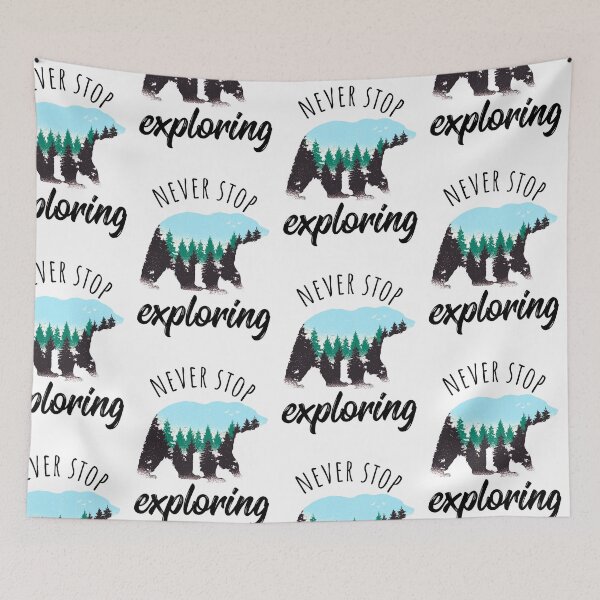 Item preview, wild bear travel quote designed and sold by pirminio.