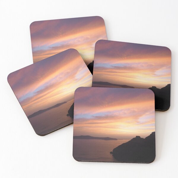 Item preview, Beautiful Fiery Summer Sunset at Fira, Santorini designed and sold by yappei.