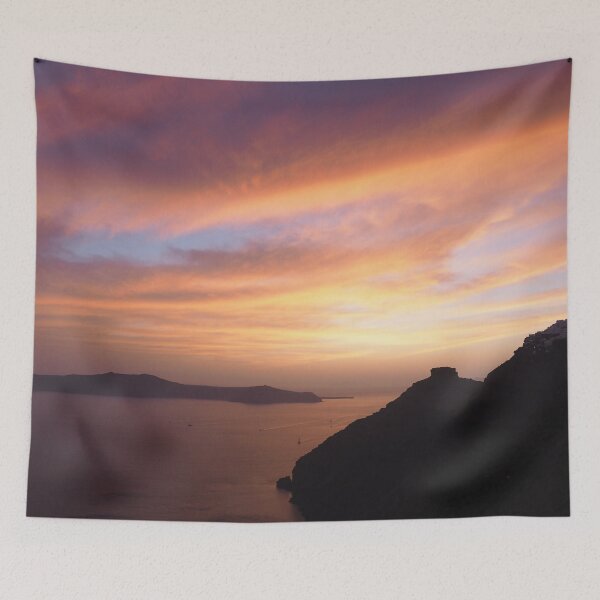 Item preview, Beautiful Fiery Summer Sunset at Fira, Santorini designed and sold by yappei.