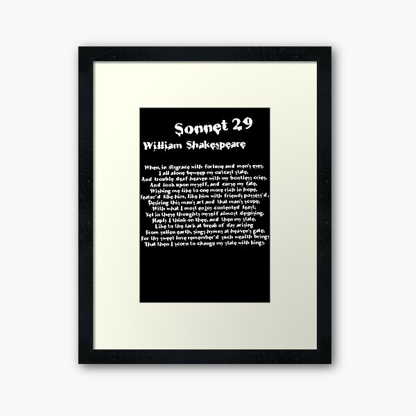 sonnet 29 sonnet 29