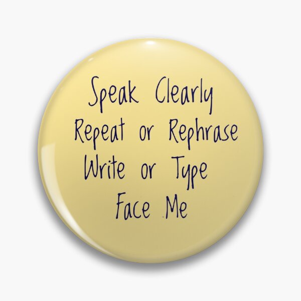 Item preview, Yellow Sticky Note Style Communication Aids Design  for Disabilities - Deaf - deaf - Signage   designed and sold by Jenny Meehan Art Prints and Patterns  .