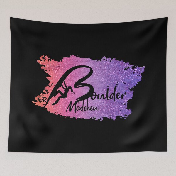 Aperçu de l'œuvre Boulderin bouldering girl rose violet bouldering cadeau de bloc créée et vendue par MadandMean.