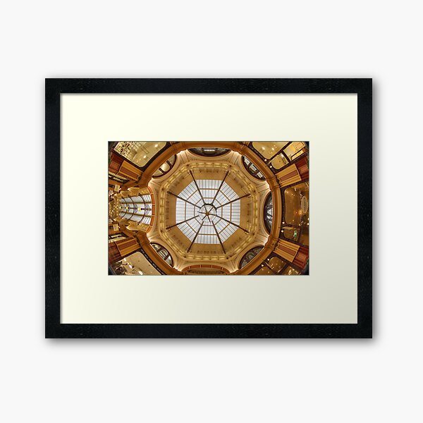 Block arcade from the floor Framed Art Print