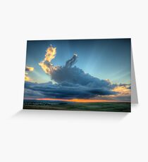 Sunset In The Berg Greeting Card