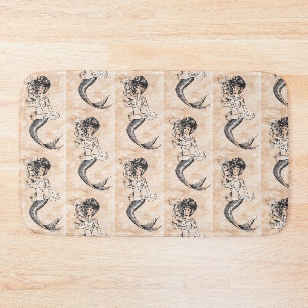 Item preview, Sailors Ruin, Vintage mermaid tattoo style designed and sold by Isobel Von Finklestein.