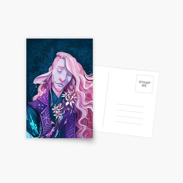 Floral Caduceus Postcard