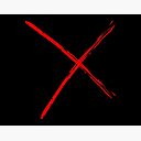 Muted Cross Mask Red X Mark Art Board Print By Sassyclassyme Redbubble