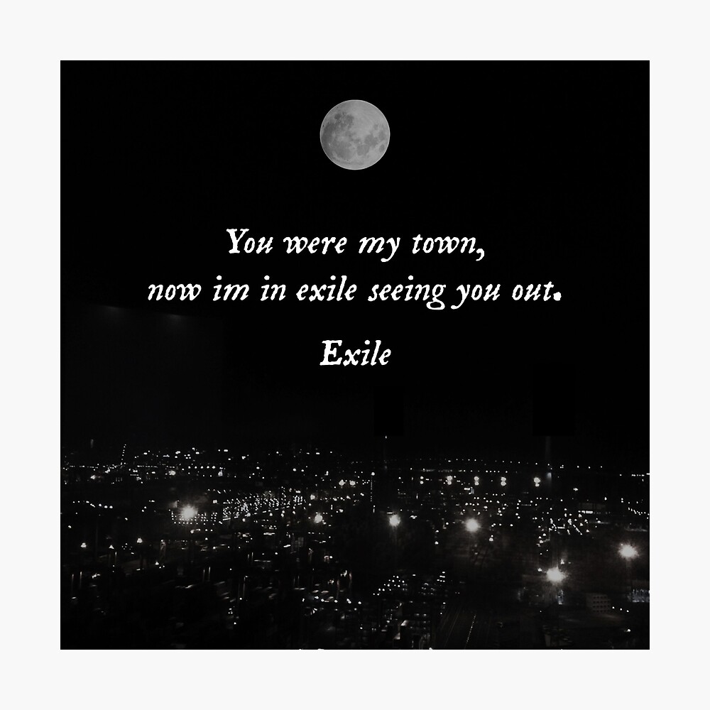 Exile Lyrics Folklore Taylor Swift Poster By Asraeyla Redbubble