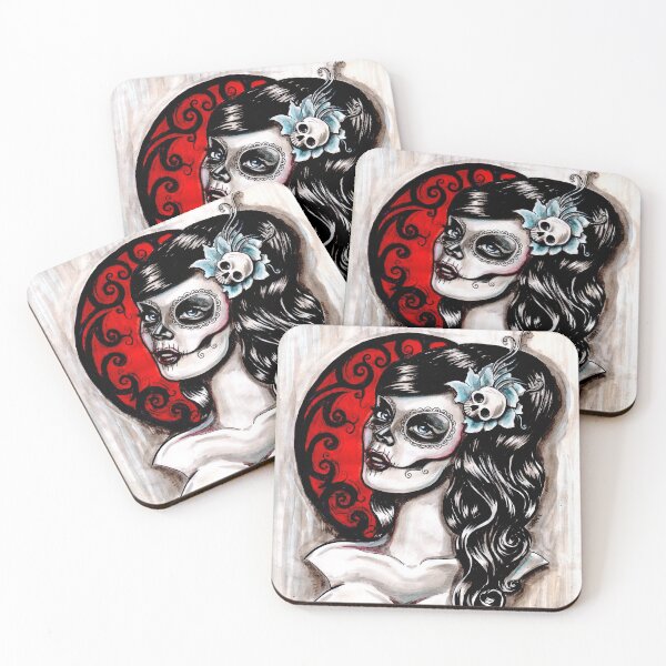 Item preview, Day of the dead pinup tattoo designed and sold by Isobel Von Finklestein.