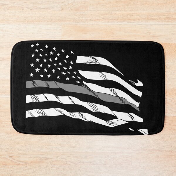 Item preview, thin silver line flag  designed and sold by J AND J  PRINTS.