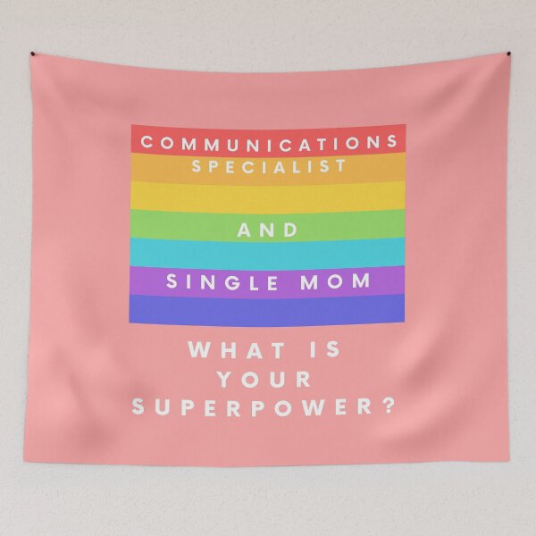 Item preview, Communications Specialist single mom lgbt rainbow flag designed and sold by amr badawy.