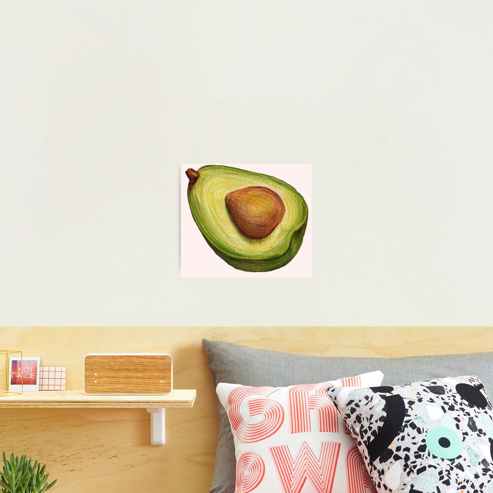 Avocado. color pencil Art Print for Sale by lisenok