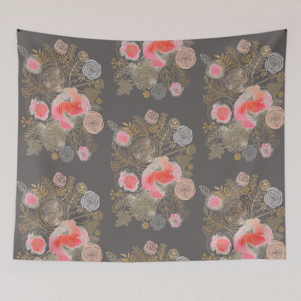 Item preview, Bouquet Of Flowers Drawing, Golden Flowers designed and sold by Little. Roses.