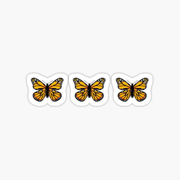 3 Butterflies Stickers Redbubble - kaleidoscope of butterflies roblox