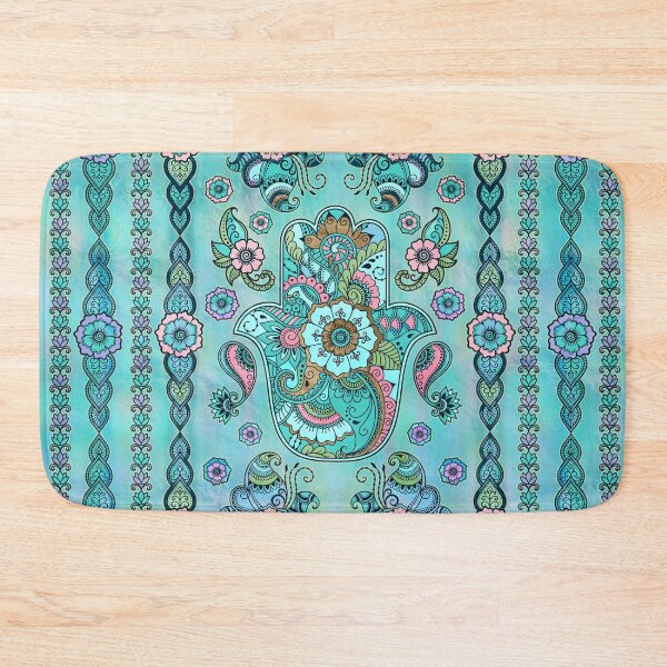 Item preview, Hamsa Hand -Hand of Fatima Pastels and Gold designed and sold by k9printart.