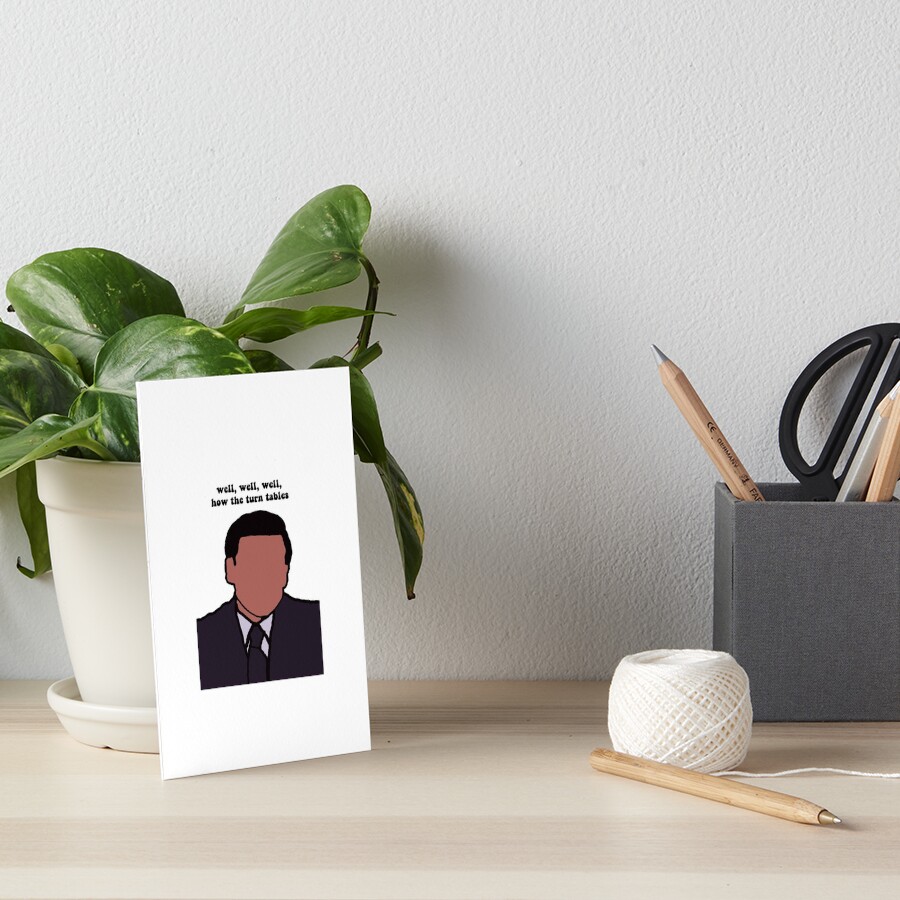 "Michael Scott How The Turn Tables" Art Board Print by squiggle56 Redbubble