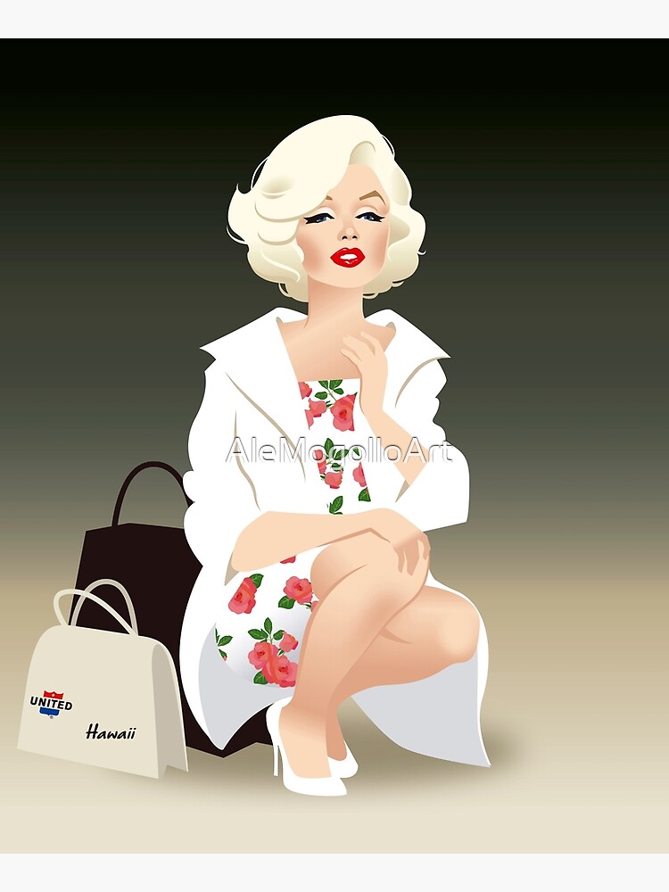 Marilyn white coat by AleMogolloArt
