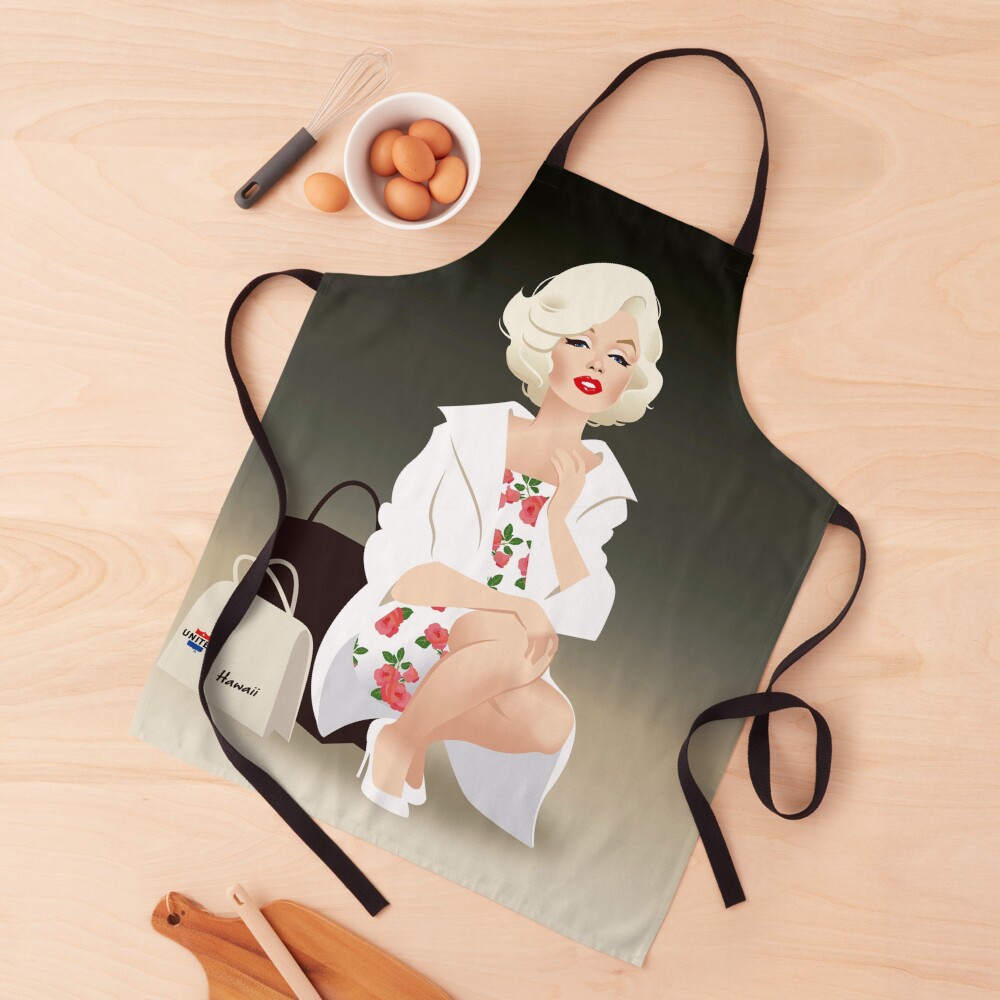 Marilyn white coat Apron