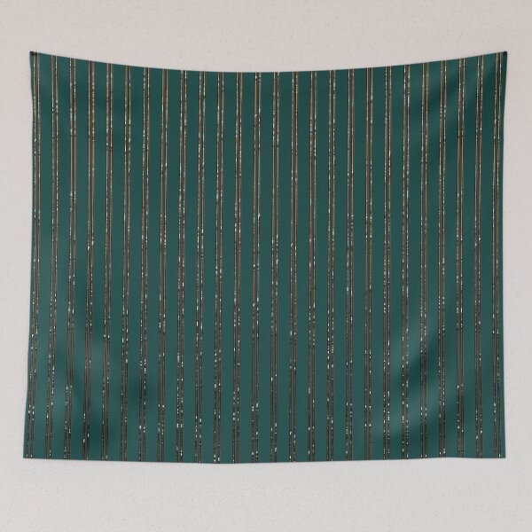 Item preview, Pinstripes Vintage Pattern - Gold Dark Green designed and sold by Xarah.