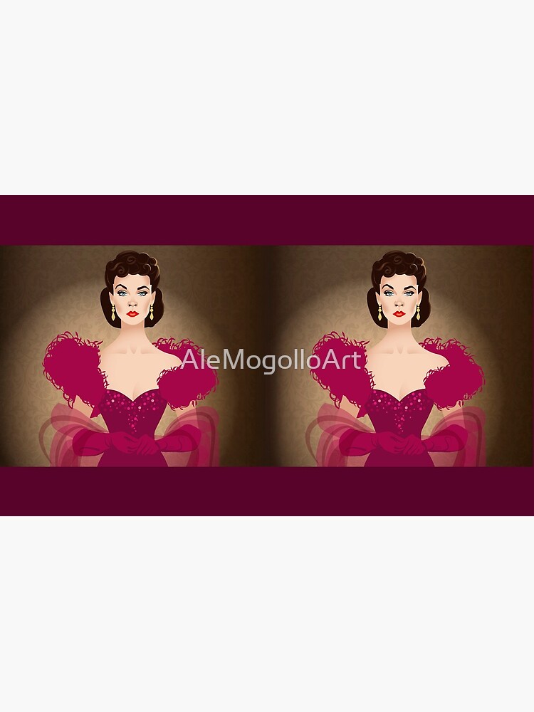 Burgundy dress by AleMogolloArt