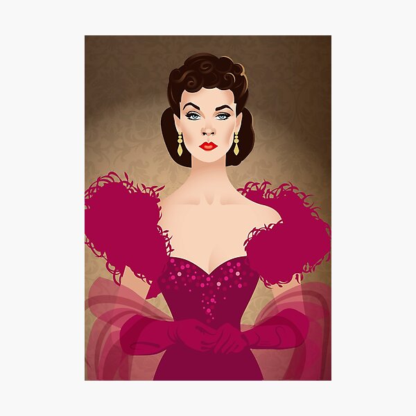 Burgundy dress Photographic Print