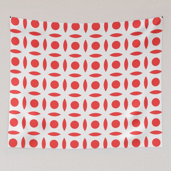 Item preview, Geometric Pattern: Intersect Circle: White/Red designed and sold by Red Wolf.