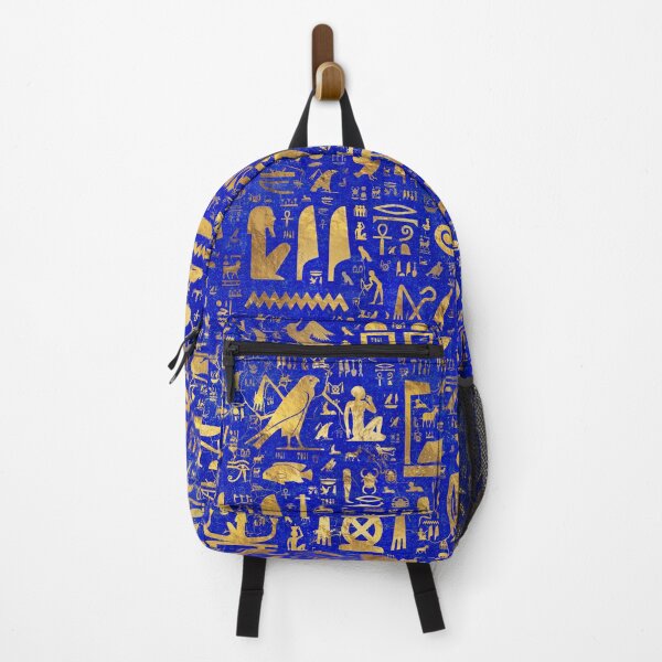 Item preview, Ancient Egyptian hieroglyphs -Lapis Lazuli and Gold designed and sold by k9printart.
