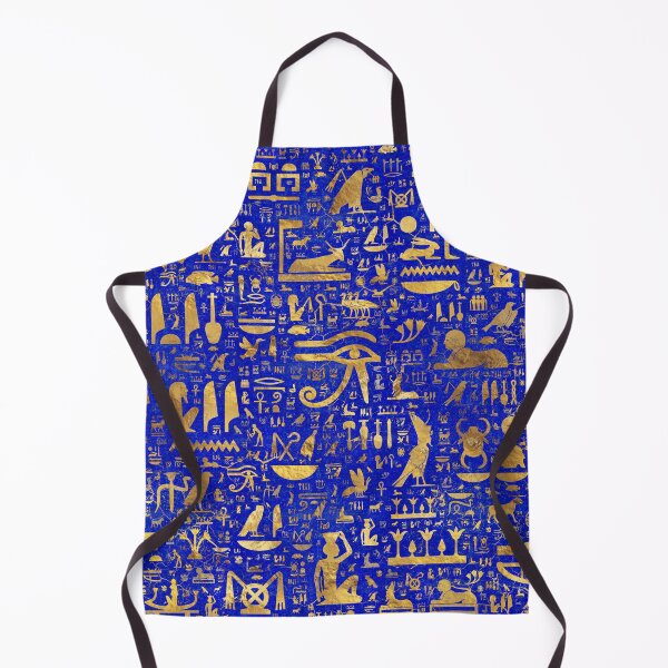 Item preview, Ancient Egyptian hieroglyphs -Lapis Lazuli and Gold designed and sold by k9printart.