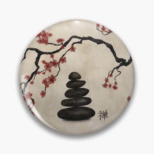 Item preview, Zen stones Sakura Tree designed and sold by k9printart.