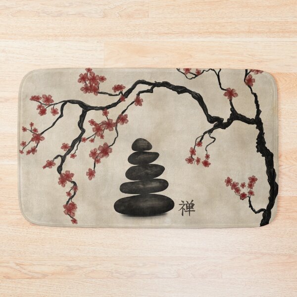 Item preview, Zen stones Sakura Tree designed and sold by k9printart.